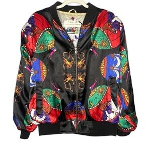 Vintage 80s Active Code Hot Air Balloon Artsy Windbreaker Medium